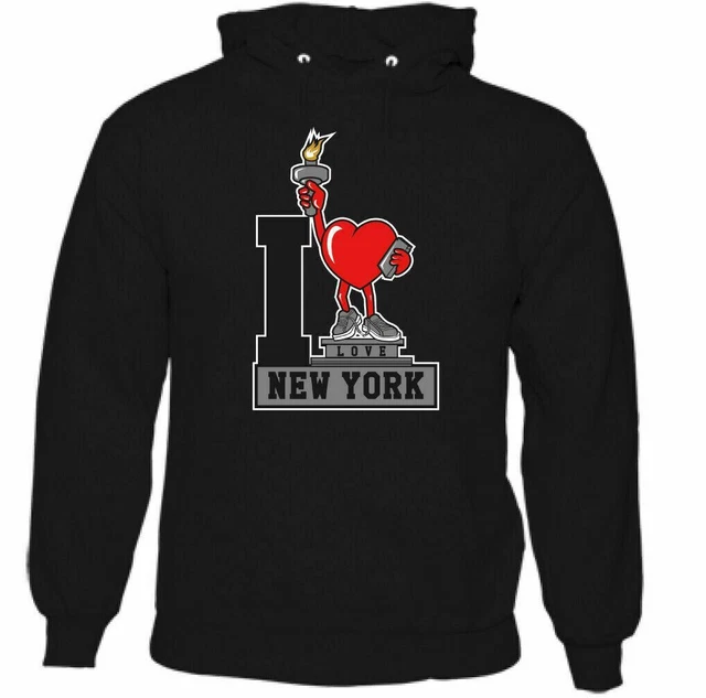 I Love Cuore New York Uomo Divertente Felpa America Bandiera USA July 4th Estivo