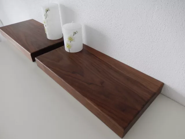 Wandboard Nussbaum Massiv Holz Board Regal Steckboard Regalbrett NEU au. auf Maß