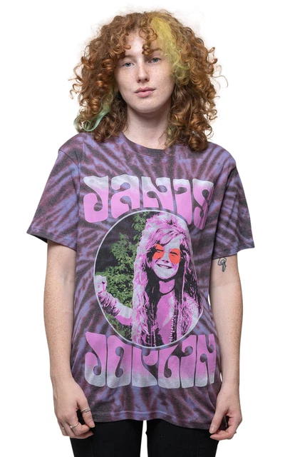 Janis Joplin T Shirt Pink Shades Logo new Official Unisex Tie Dye Purple