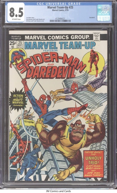 Marvel Team-Up #25 1974 CGC 8.5 White Pages- Spider-Man & Daredevil