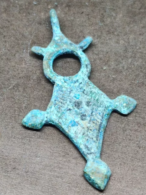 Rare Ancient Bronze Roman Amulet Antique Military Amazing Authentic Artifact