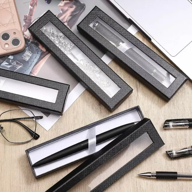 12PCS Black Empty Pen Gift Box Paper Cardboard Pen Case  Office 3