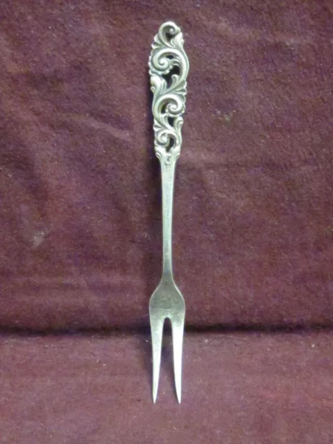 Vintage Sterling Silver LEMON OLIVE  Fork Mylius Brodrene Norway 4 5/8" 9 grams