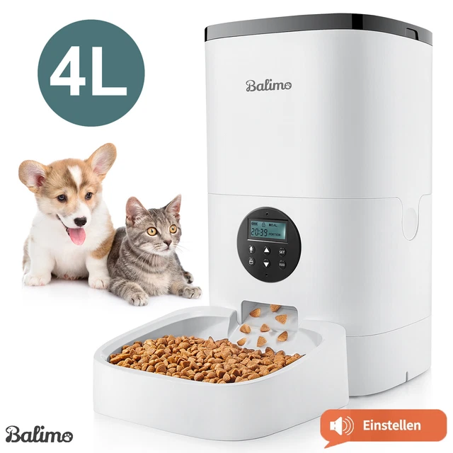 4L Automatischer Futterspender Futterautomat Pet für Hund und Katze mit Timer