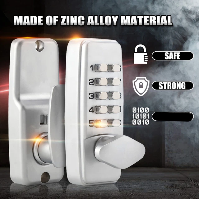 Oush Lock Button Code DIGITAL DOOR LOCK Push Button Code Keypad Entry Security Keyless 2-8 ...