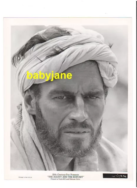 Charlton Heston Original 8X10 Photo In A Turban 1965 The Agony And The Ecstasy