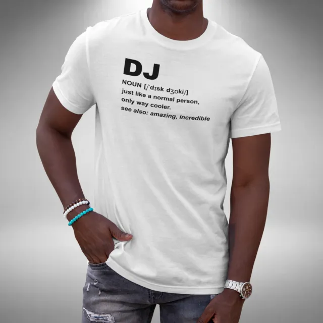 DJ Noun Men's T-Shirt Funny DJ Producer Music Dee Jay Disc Jockey