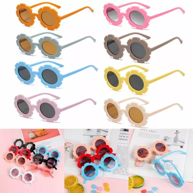 Cool Trend Streetwear Children Sunglasses Vintage Flower Shape Sun Glasses