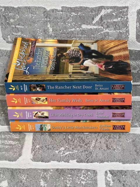 Harlequin Love Inspired Series Larger Print Lot 4 Paperback Books 2