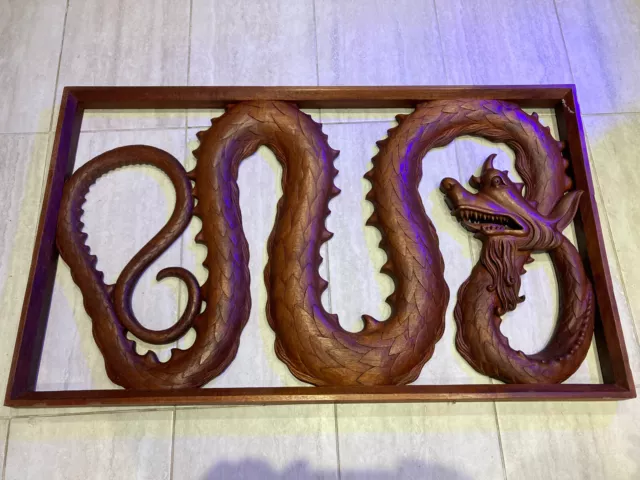 Handgeschnitzte Drachen Wandkunst