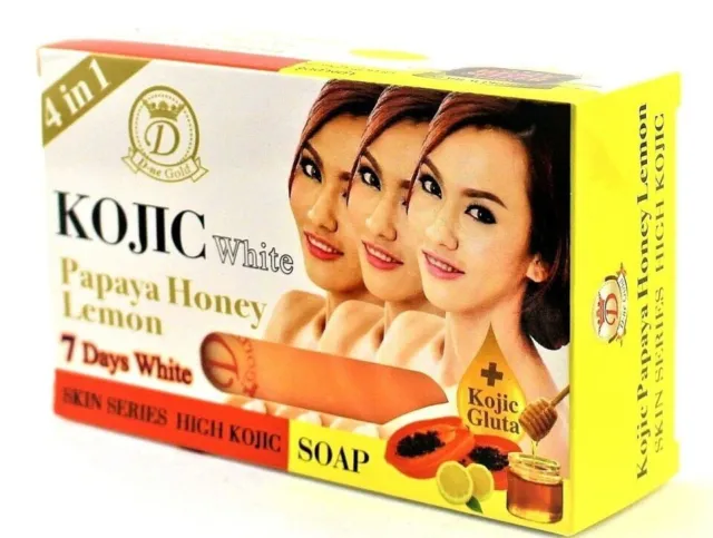 Kojic White Papaya Honey Lemon 7 Days whitening Soap 7 days whitening  results