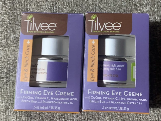 Firming Eye Cream Two Boxes . .5 Oz Each. Tilvee Pure Botanical Skin Care