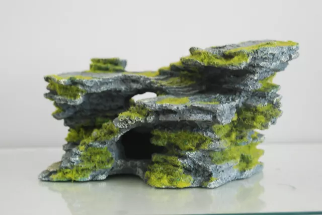 Aquarium Large Détaillé Rock & Mousse Décoration 30 x 18 x 15 CM Tout Aquariums 2