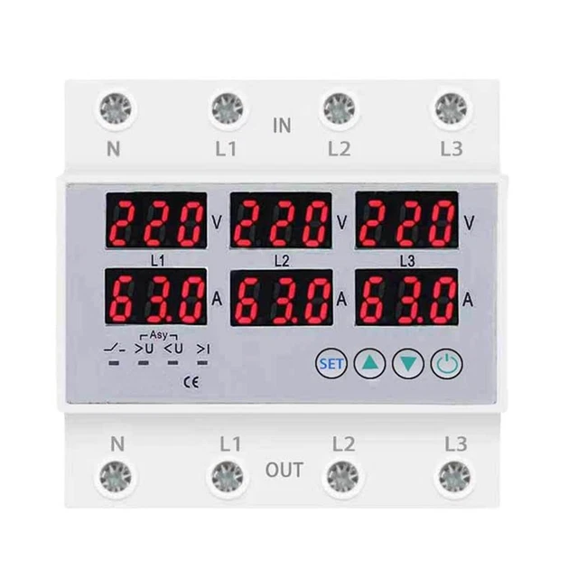 Digital 3 Phase Voltmeter Amperemeter Echt Zeit Monitoring Und Schnell Response