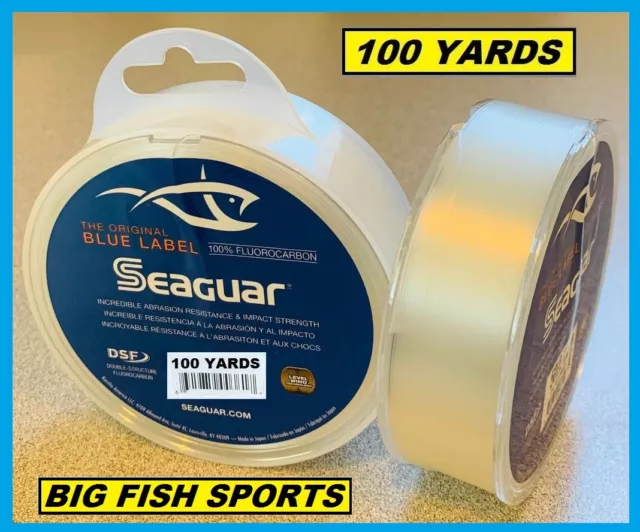 SEAGUAR BLUE LABEL FLUOROCARBON Leader 100YDS PICK YOUR SIZE! FREE USA SHIPPING!