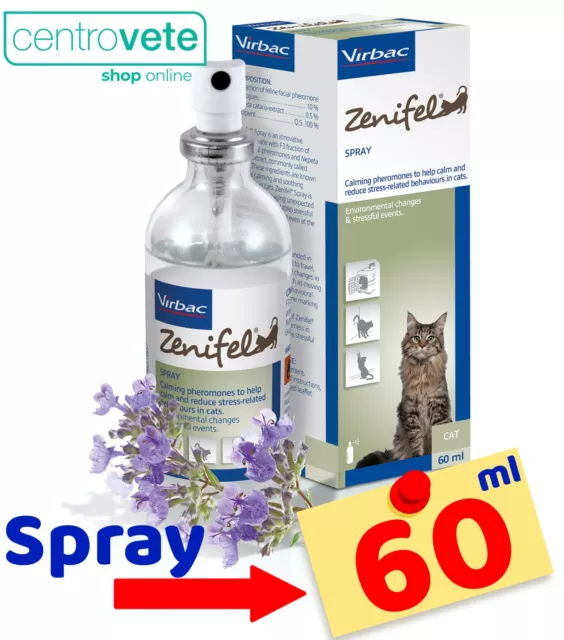 Virbac ZENIFEL Spray  60 ml per Gatti → Feromoni per situazioni stressanti Gatto