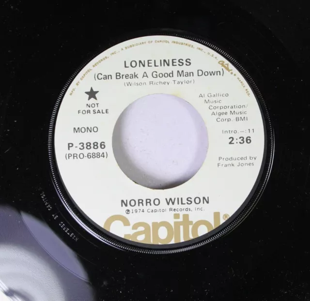 Pop Promo Nm! 45 Norro Wilson - Loneliness (Can Break A Good Man Down) / Lonelin