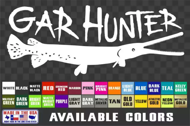 BOWFISHING ALLIGATOR GAR Sticker Fish Skull Trophy Hunter Vinyl