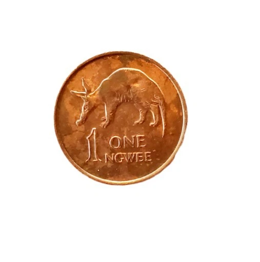 1983 Zambia 1 One Nowee Coin Anteater