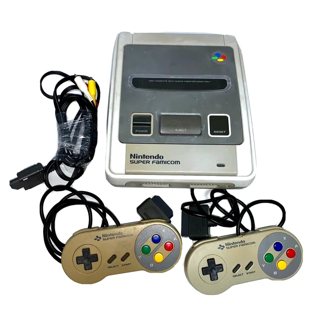 Nintendo Super Famicom Console Controller x2 SNES Japan ver. Tested Working JP