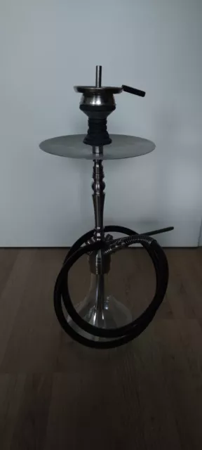 Edelstahlshisha mit Glasbowl