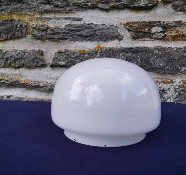 Demi Globe en verre opaline suspension plafonnier système pour applique art déco