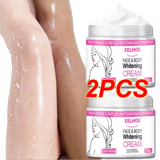 2 PACK Dark Skin Permanent Bleaching Cream Body Whitening Lightening Brightening