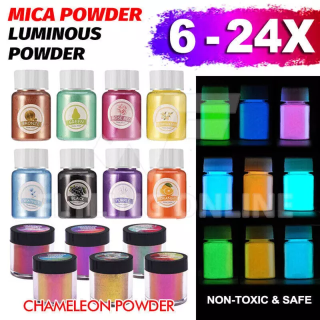 Mica Pigment Pearl/Luminous/Chamelelon Powder Soaps Candle Art Craft Epoxy Resin