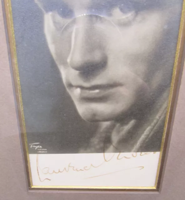 Framed autograph signed photograph of Laurence Olivier 3