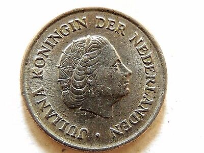 1957 Netherlands Twenty Five (25) Cent "Juliana" Coin