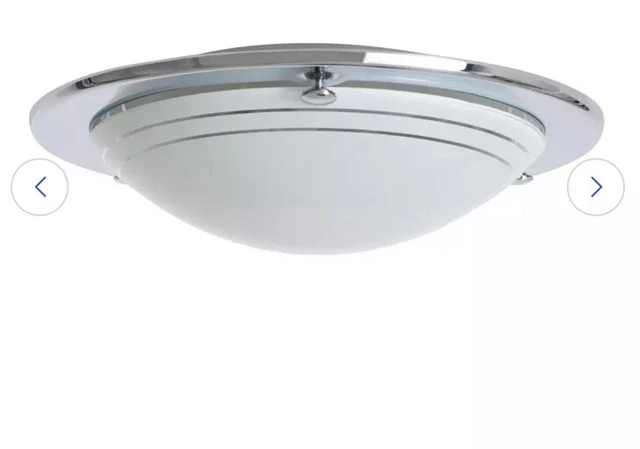 Argos Home Flush light Fitting - Chrome ( Box Is Damaged )