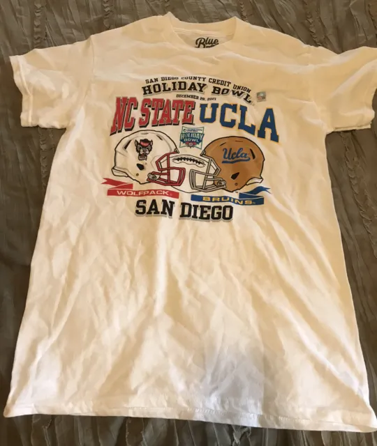 NC STATE WOLFPACK Football UCLA BRUINS Holiday Bowl 2021 Small Shirt NEW NO TAGS