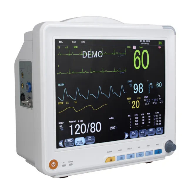 Carejoy 12" Patient Monitor Vital Sign Multi-parameter ICU/CCU RPM-9000A &
