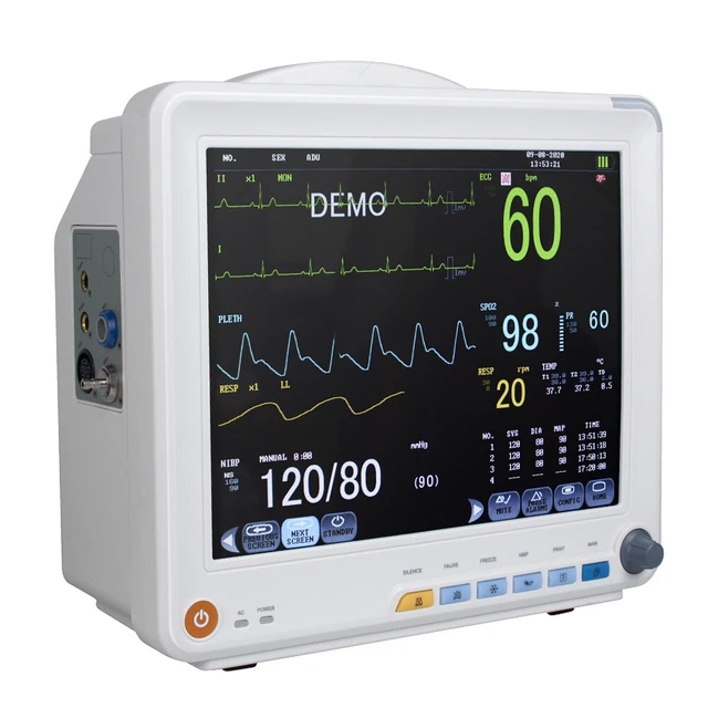Carejoy 12" Patient Monitor Vital Sign Multi-parameter ICU/CCU RPM-9000A &