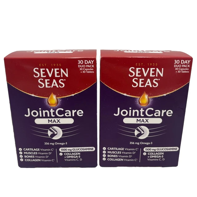 SEVEN SEAS JOINT Care Max Collagen, Omega3 Vitamins 2 Packs 60 Days