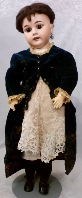 Antique A & M 1894 Dep, Bisque Doll, German Doll, Wooden Body, Antique Clothing
