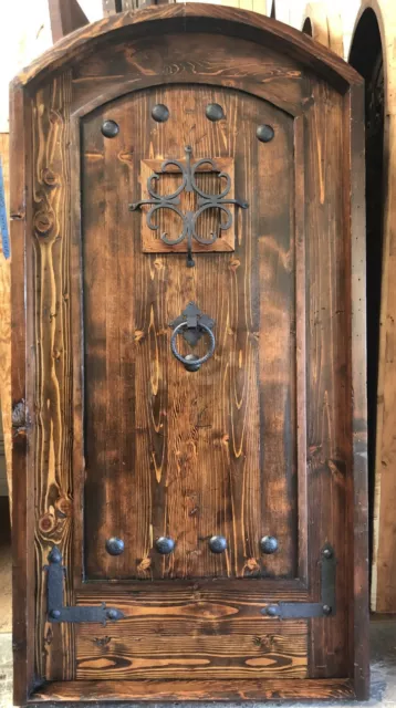Rustic vintage reclaimed lumber solid Doug Fir gate door side pieces 38 X 80 2"