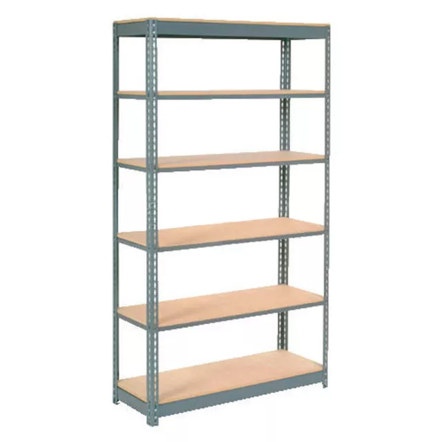 Global Industrial Heavy Duty Shelving 48"W x 12"D x 84"H With 6 Shelves Wood