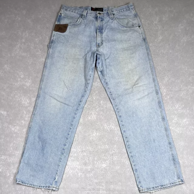 RIGGS WORKWEAR BY Wrangler Jeans Size 35 Blue Durashield Carpenter ...