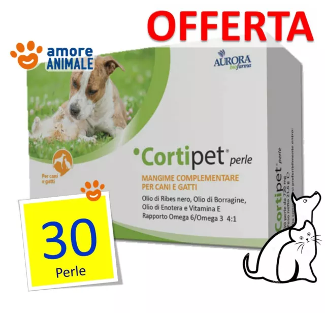 CORTIPET 30 perle per CANI e GATTI - Cura la dermatite e il prurito