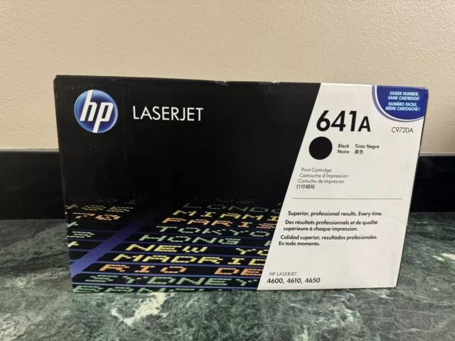 New HP C9720A 641A Black LaserJet Toner Cartridge Genuine Sealed Box OEM