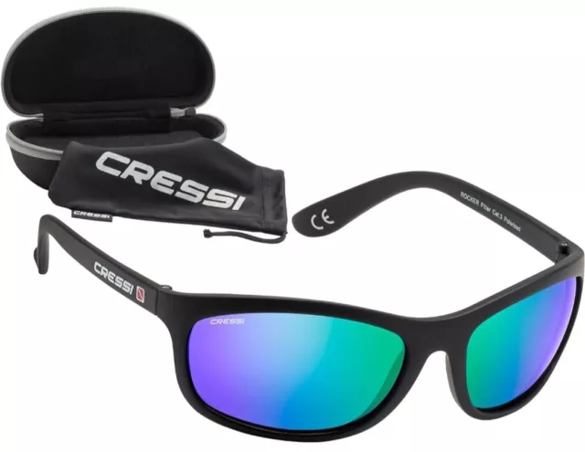 Occhiali Da Sole polarizzate Cressi Rocker Sunglasses,Lenti Verdi-Specchiate