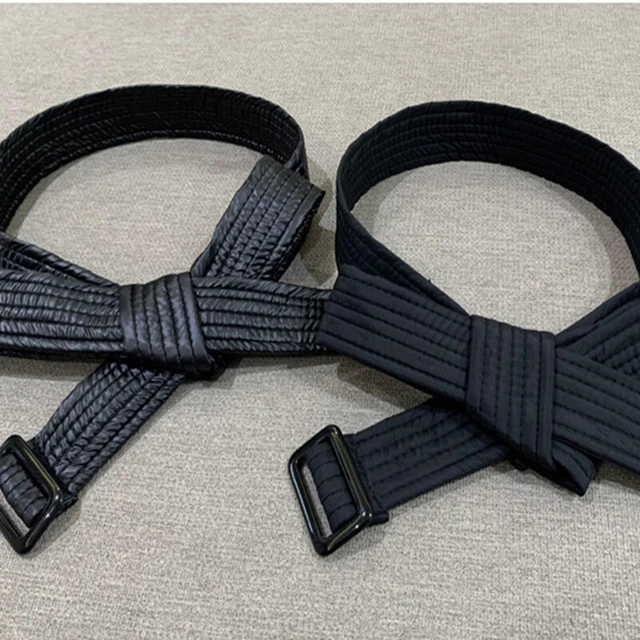 Ceinture élastique Large Noire Pour Bas De Manteau / Doudoune - Fermeture Snap, Taille Petit - Neuf