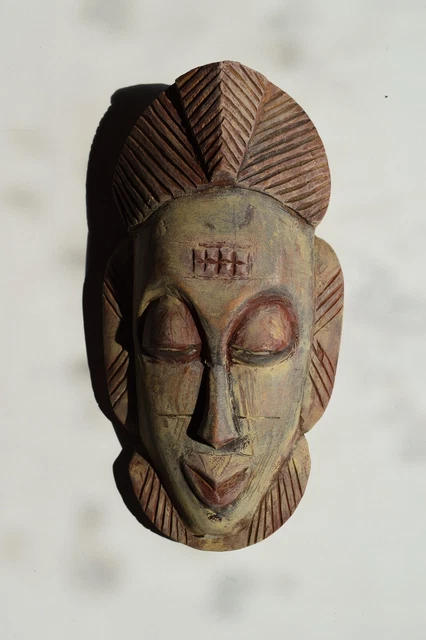 African Mask Tribal Face Mask Wood Hand Carved Wooden African Mask