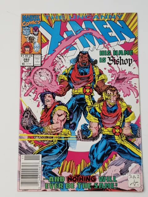 Uncanny X-Men 282 NEWSSTAND Marvel Comics 1st cameo and cover Bishop 1991