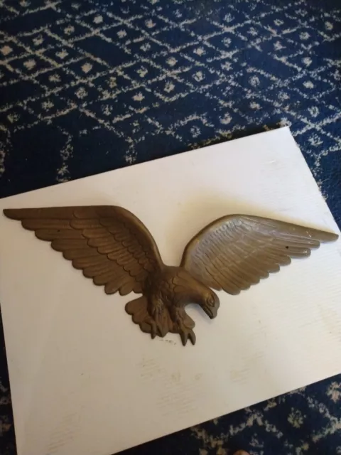 Vintage Large 24" Cast Metal American EAGLE Wall Hanging Indoor Outdoor