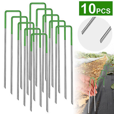 Artificial Grass U Pins Half Green Metal Galvanised Pegs Staples Weed Astro Turf