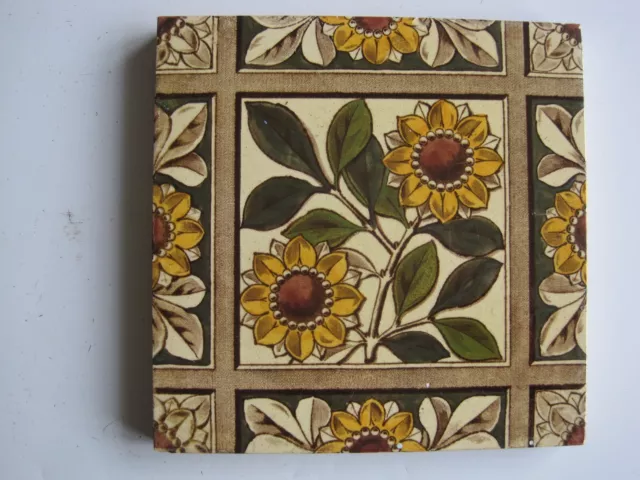 Antique Victorian Transfer Print & Tint Tile - Sherwin & Cotton  #S1176 C1884