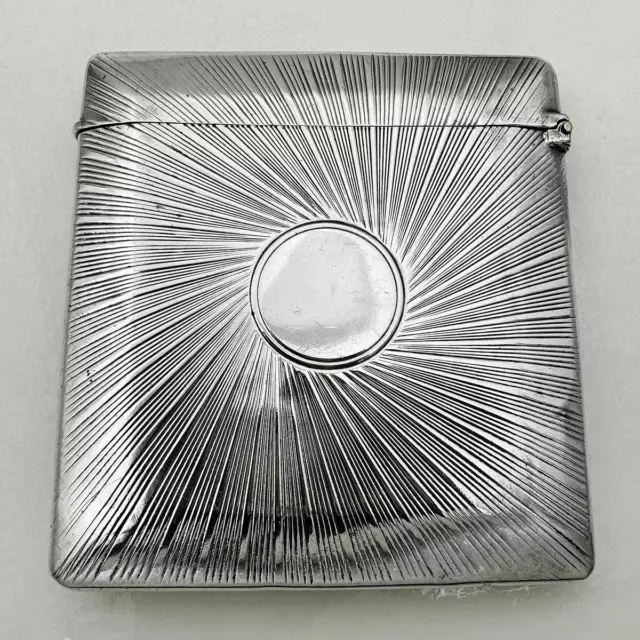 CALLING CARD CASE STERLING SILVER VICTORIAN London 1896 Cornelius Joshua Vander