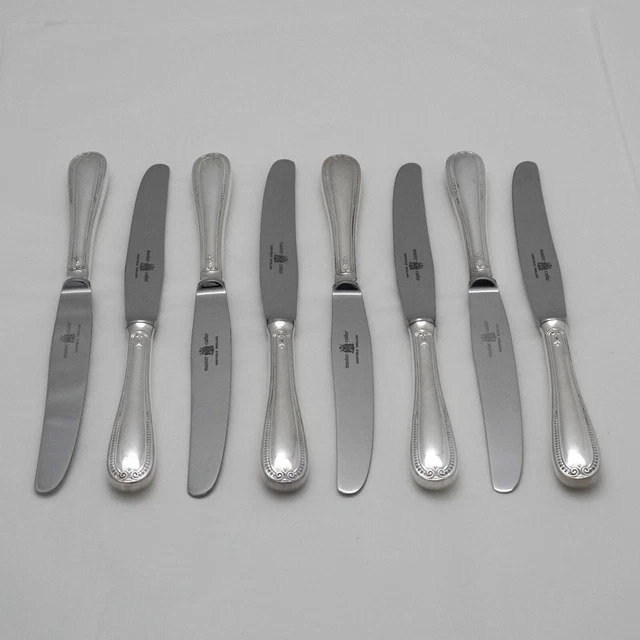 FRENCH LEAF Design MASTER CUTLER Posate Servizio Argento Otto Coltelli da Tavolo